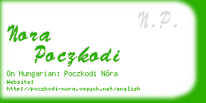 nora poczkodi business card